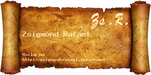 Zsigmond Rafael névjegykártya